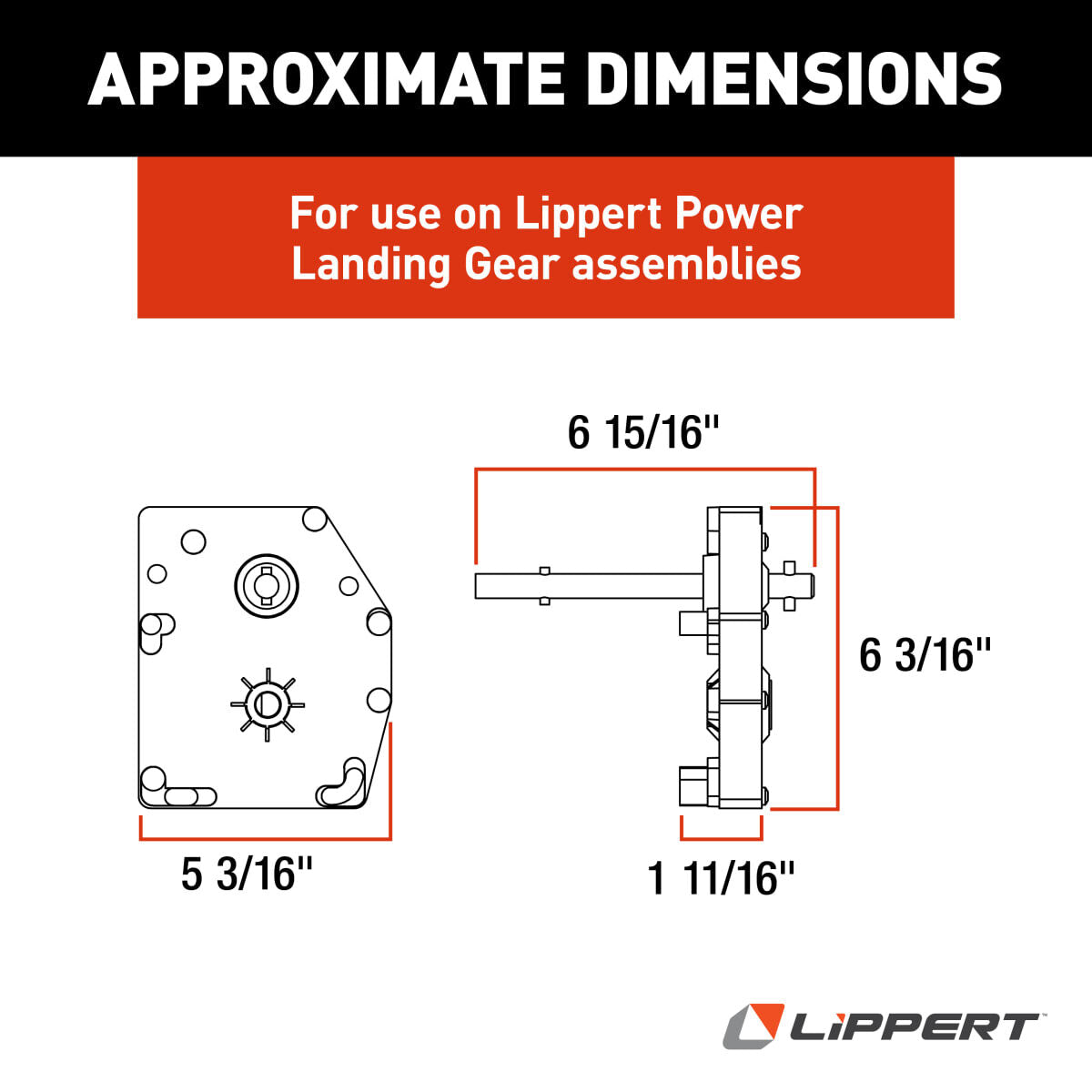 Aluminum Gear Box for Universal Mount Landing Gear